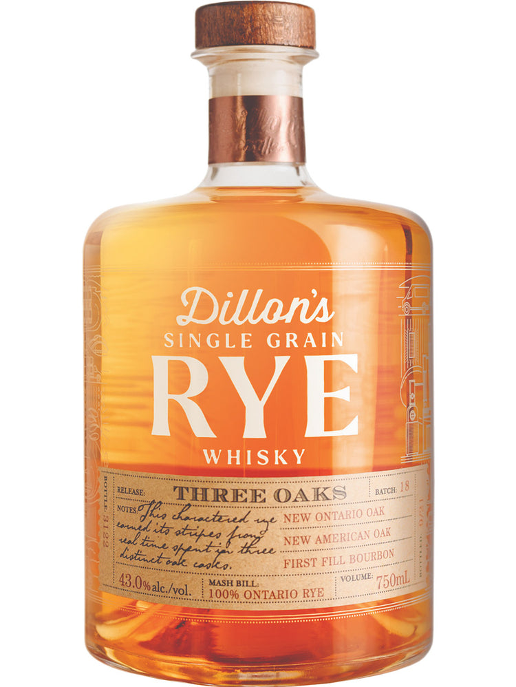 DILLON'S RYE WHISKEY 43%ABV 750ml