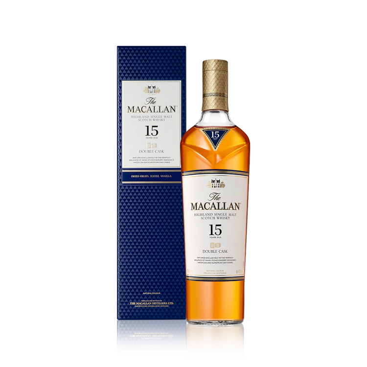 THE MACALLAN 15 DOUBLE CASK 43%ABV 750ml