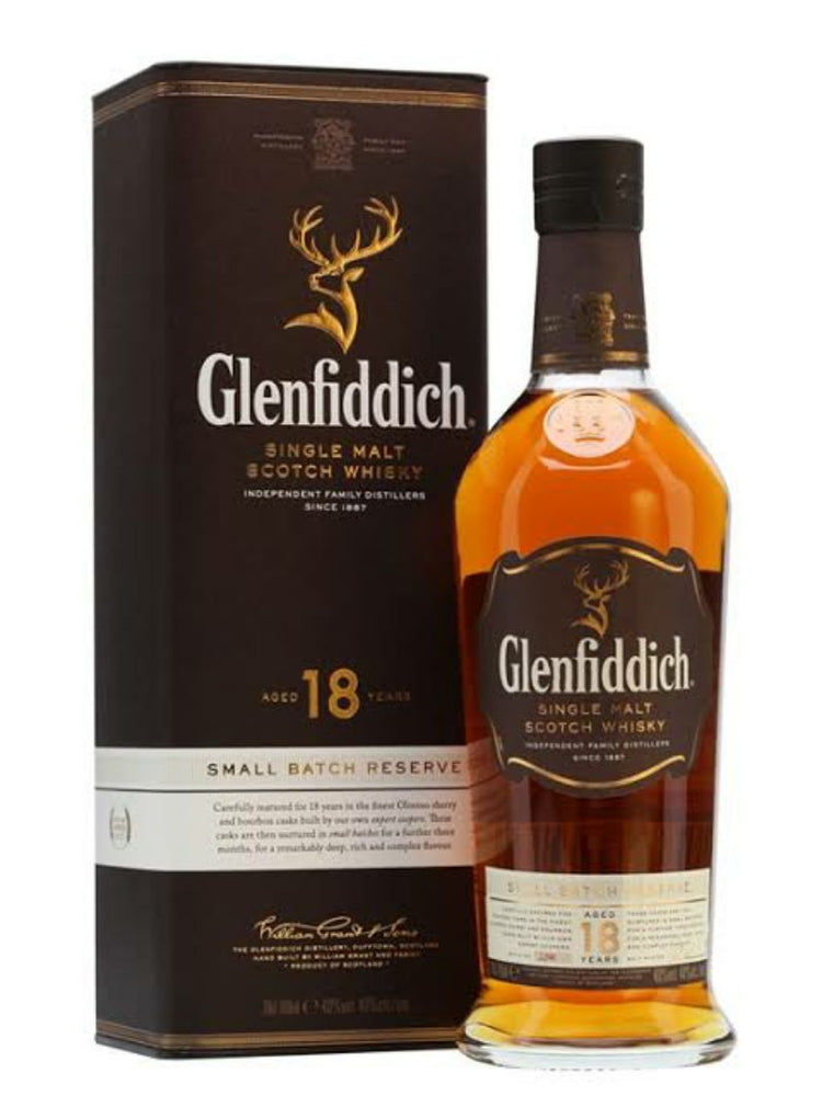 Glenfiddich 18 Year Old            40%ABV 750ml