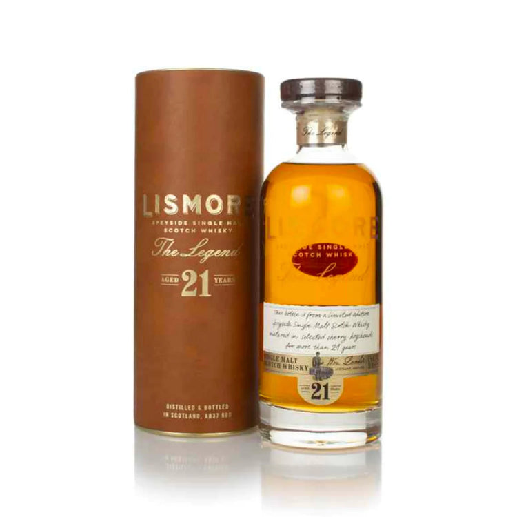 LISMORE 21YR THE LEGEND DECANTER     43%ABV 700ml