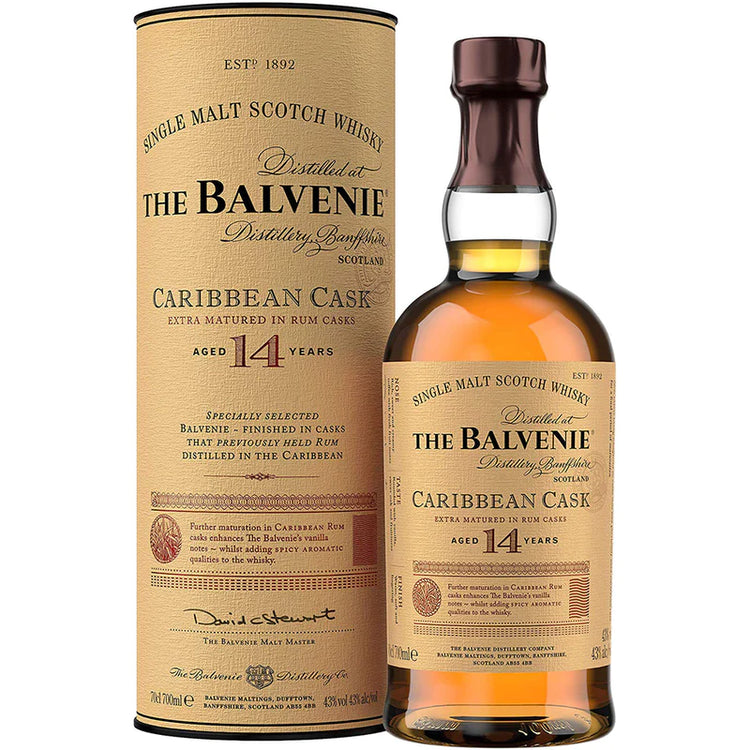 Balvenie 14 Year Old Caribbean Cask  43%ABV 750ml